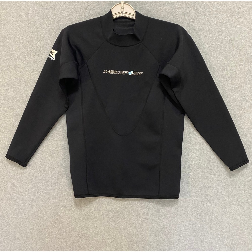 NEOSPORT X-SPAN Womens 12 Wetsuit Top 1.5mm Neoprene Surf Dive Black Long Sleeve